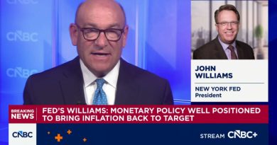 New York Fed President Williams says inflation has peaked, rates ‘well positioned’